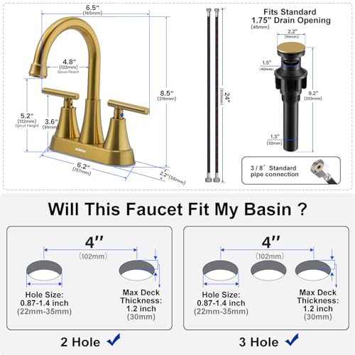 4 inch Matte Black 2-Handle Centerset Bathroom Sink Faucet with Pop-up Drain L989