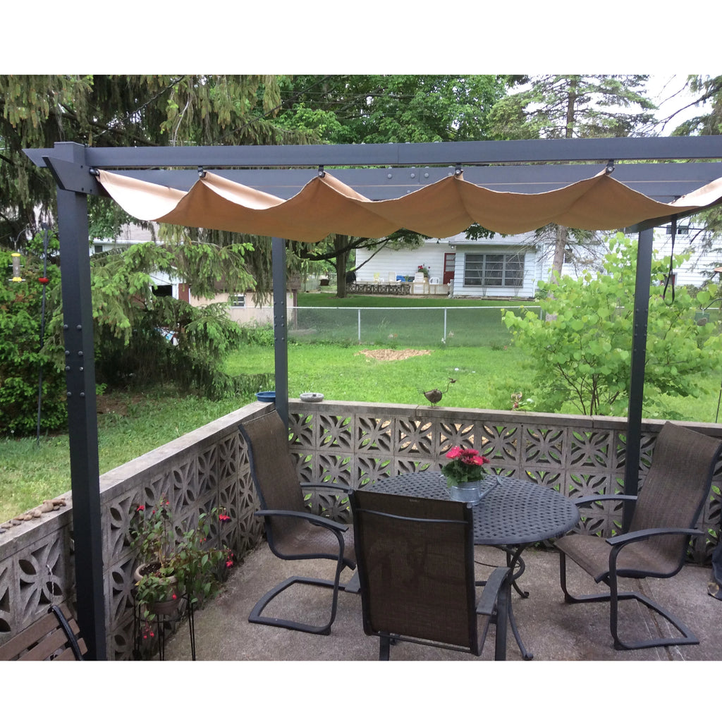 Aluminum Outdoor Canopy Pergola 9 x 9 ft White H463013