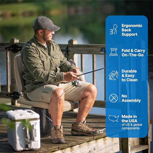 Folding Lightweight Portable Outdoor Chair with Back Support D96781