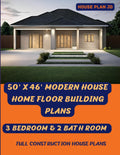 3 Bedroom 2 Bath House Plans with Garage V22530