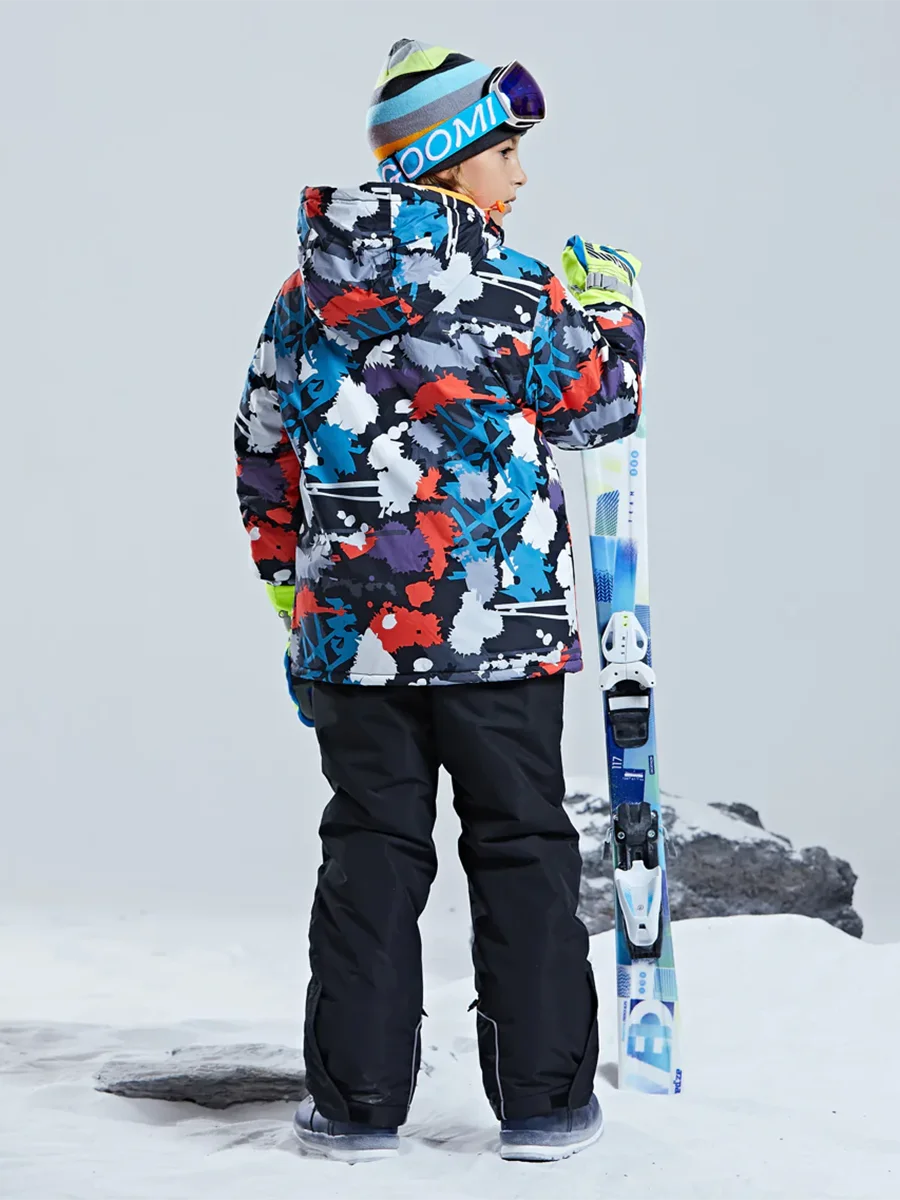 Blue Hooded Insulated Ski Suit C5334