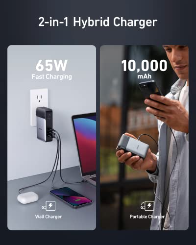 10,000mAh 30W USB-C Portable Charger with 65W Wall Charger G6581