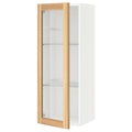 Wall Cabinet with Glass Door, White 15x15x40 H910