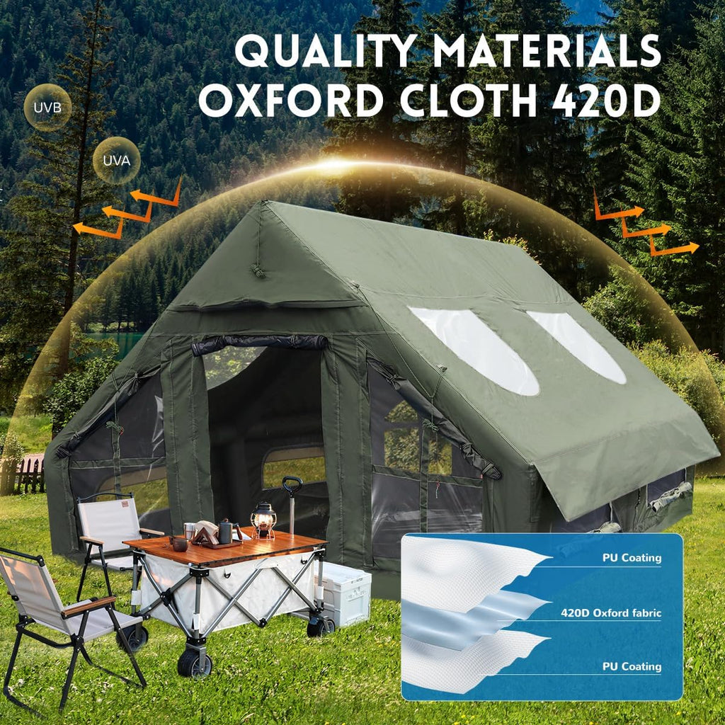 Inflatable Camping Tent with Pump, 4 Season, Waterproof K4390