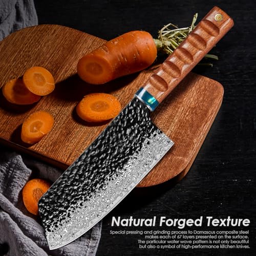Damascus Nakiri knife 7 inch F27104