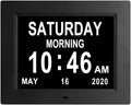 8 Inch Digital Day Calendar Clock with 8 Alarm Reminders T369