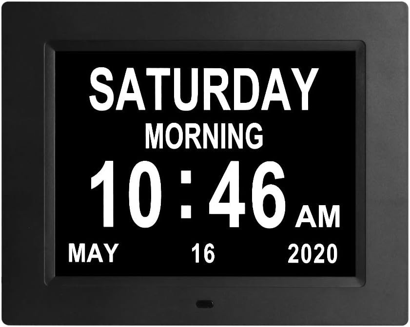 8 Inch Digital Day Calendar Clock with 8 Alarm Reminders T369