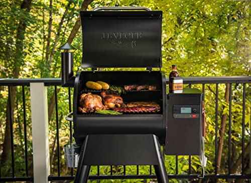 Black Electric Wood Pellet Grill and Smoker with WiFi T529831