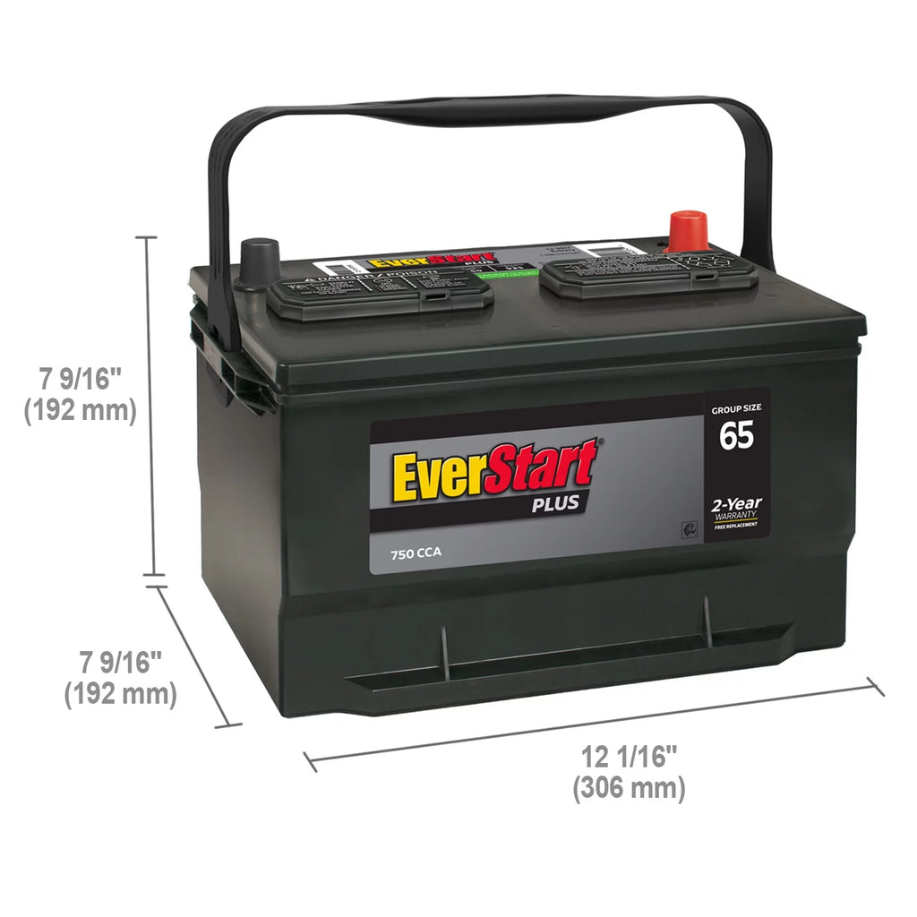 Group Size 65 12 Volt 750 CCA Lead Acid Automotive Battery Z281671
