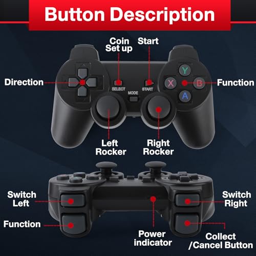4K HDMI Video Console with 42,000 Classic Games, Dual 2.4G Wireless Controllers, 256GB Built-in B575