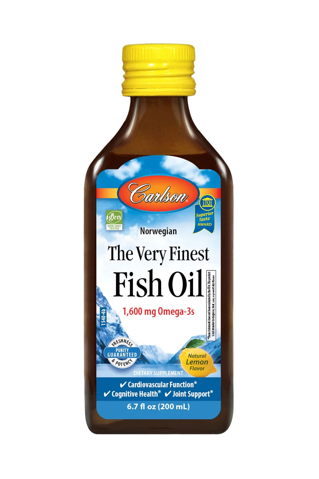 1600 mg Omega-3 Lemon Fish Oil Liquid, 6.7 Fl Oz D53400