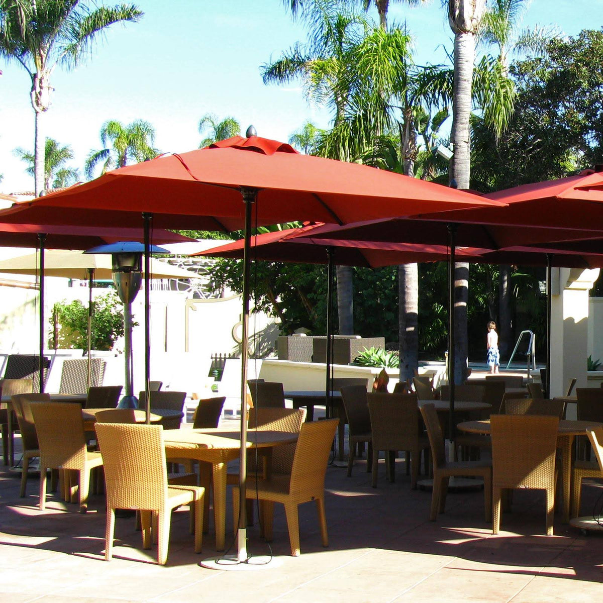 Black 6-ft. Square Patio Umbrella M2460