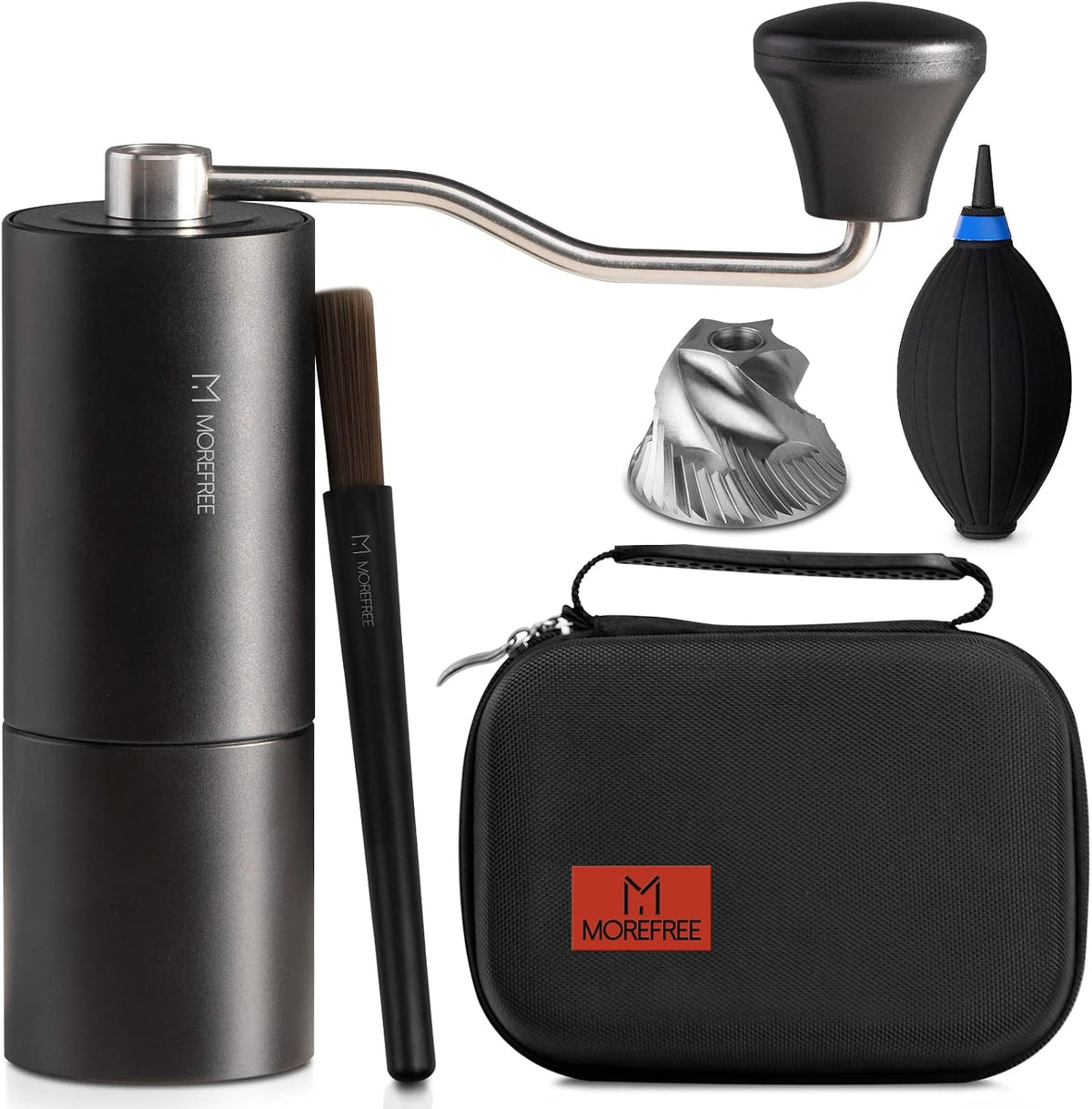 Manual Coffee Grinder with Adjustable Coarseness Settings, Black Z628636