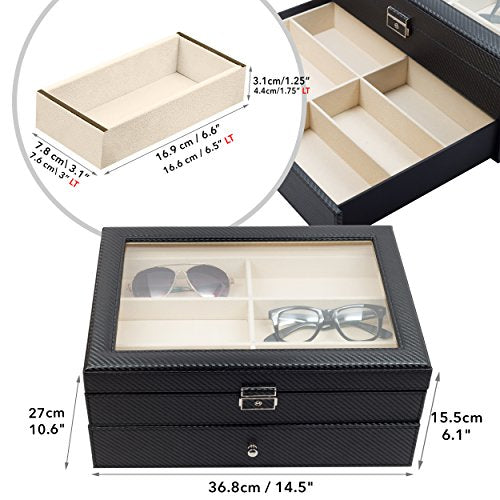 Large Eyeglass Sunglass Display Case Storage Box Z393