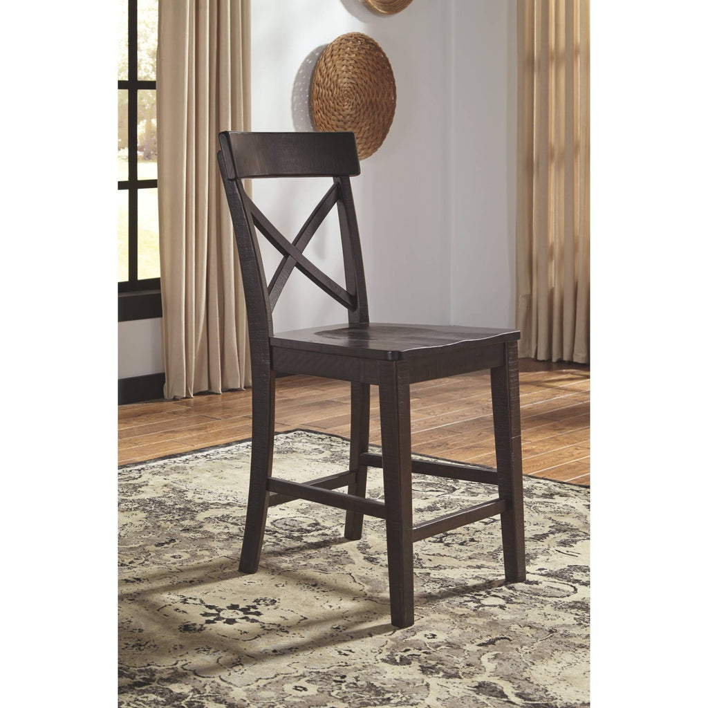 Dark Brown Barstool Set of 2 W201