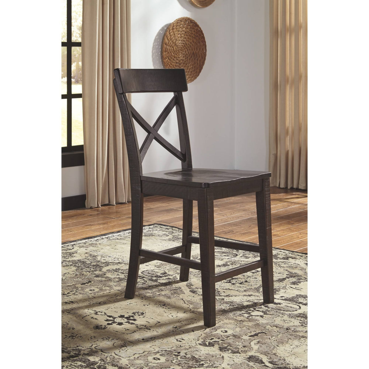Dark Brown Barstool Set of 2 W201