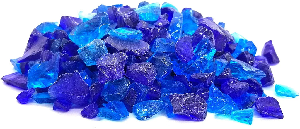 Cobalt Blue Crushed Fire Glass Rock 1/2, 3/4 & 1 Inch J3093