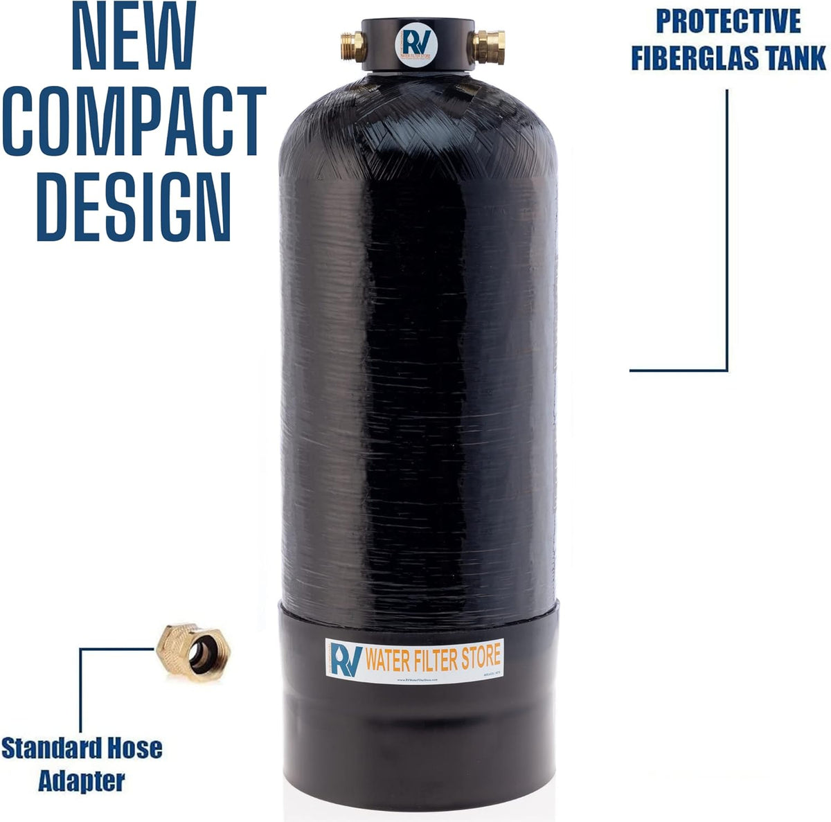 Portable 8,000 Grain RV Water Softener with 3/4" Fittings M69814