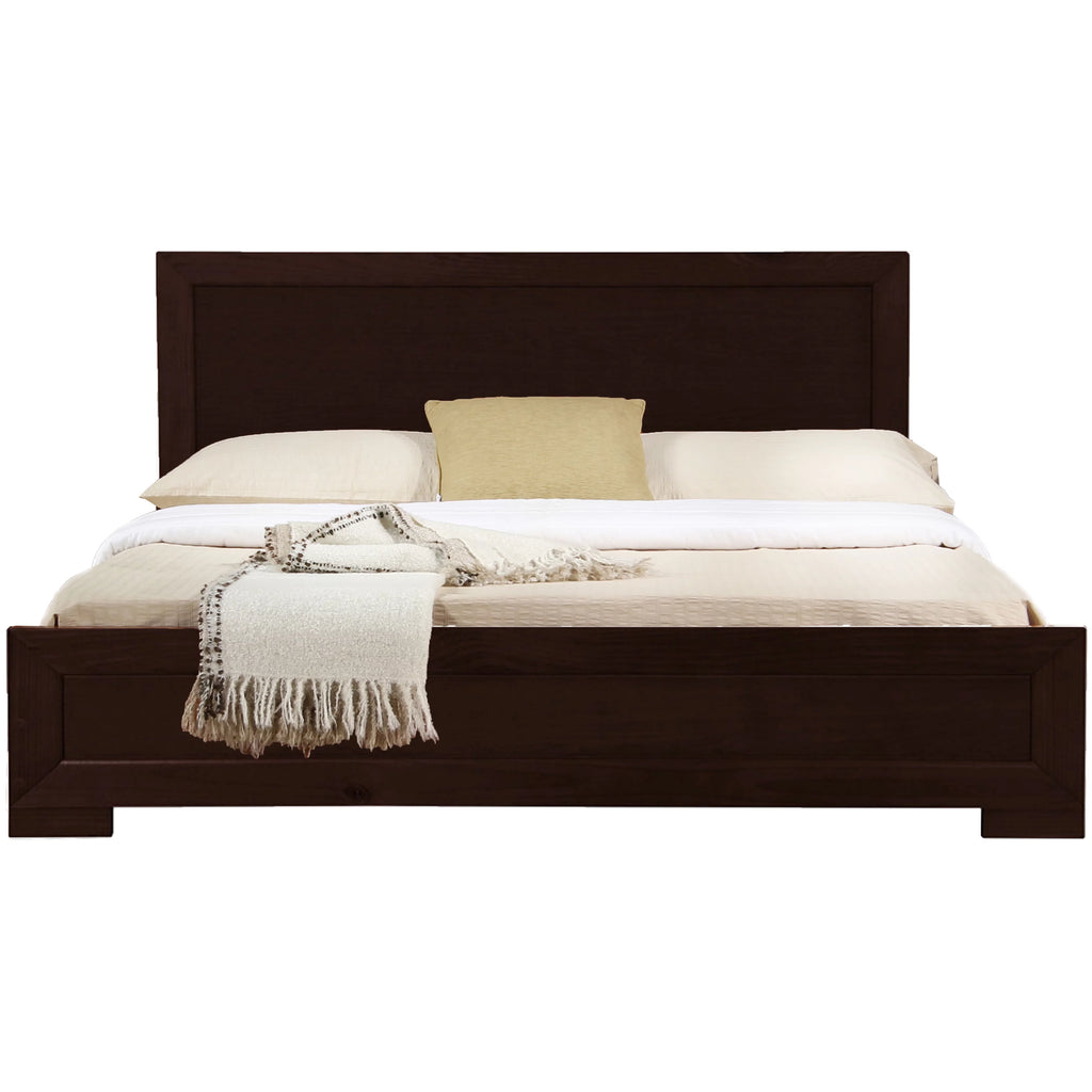 King Black Paneled Platform Bedroom Set Y279