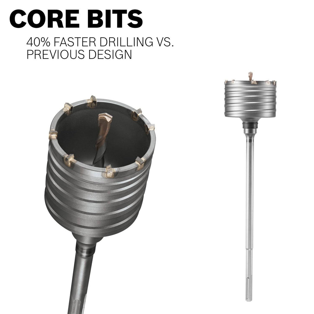 SDS Max Core Bit with Shank, 3 9/16 In, 12 L Q22192