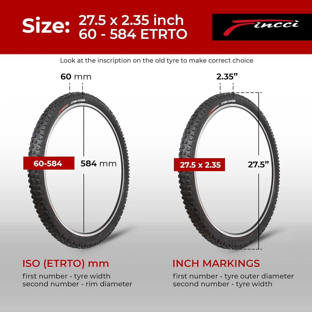 Pair 27.5 x 2.35 Inch 60 TPI Foldable All Mountain Enduro Tires with Nylon Protection S8026