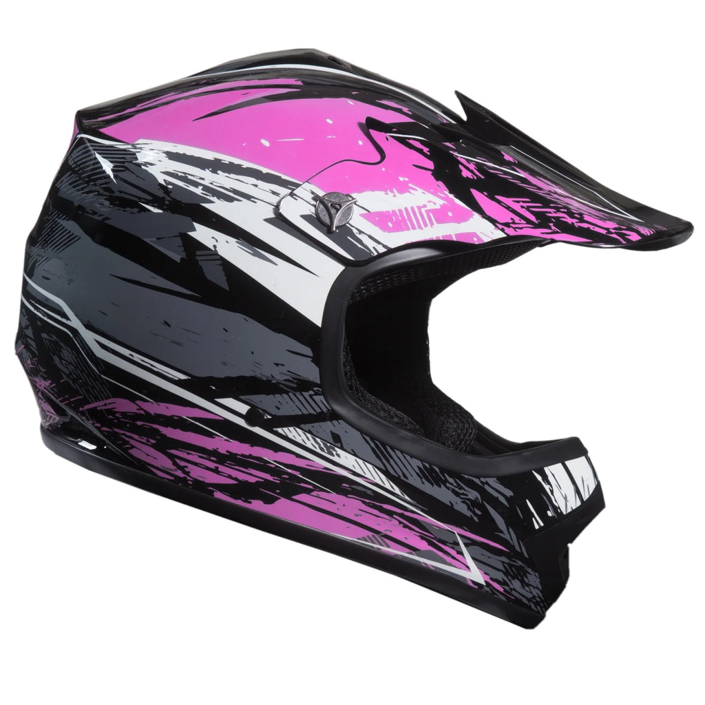 Youth MX/ATV Helmet DOT Approved - Pink B35075