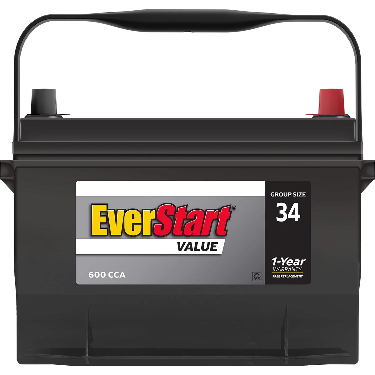 Lead Acid Automotive Battery Group Size 34 12 Volt 600 CCA J397