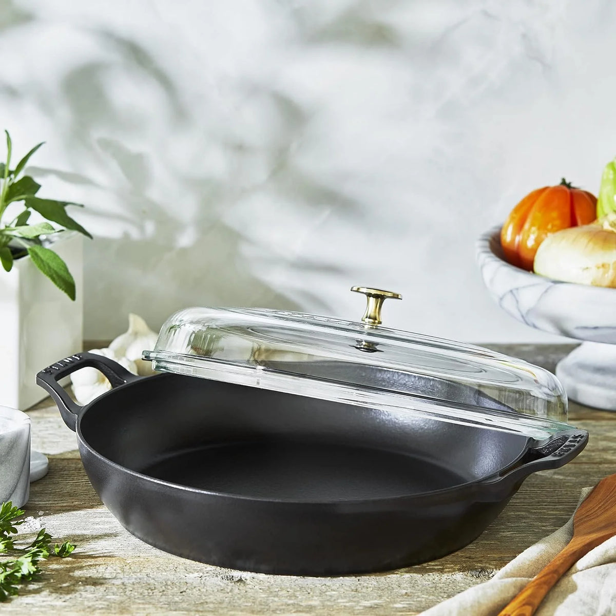 Braiser With Glass Lid, 3.5-Qt, Matte Black J6966
