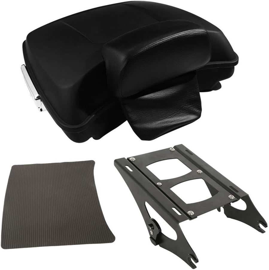 5.5" Tour Pack Trunk with 2-UP Mounting Rack and Backrest D7921