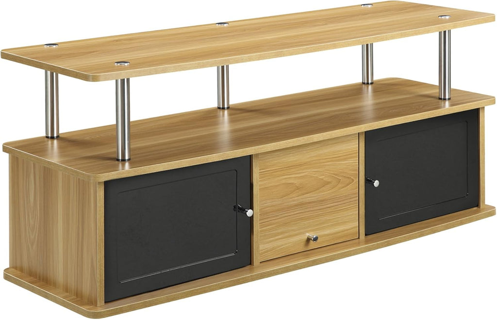 Dark Espresso TV Stand with 3 Cabinets N312
