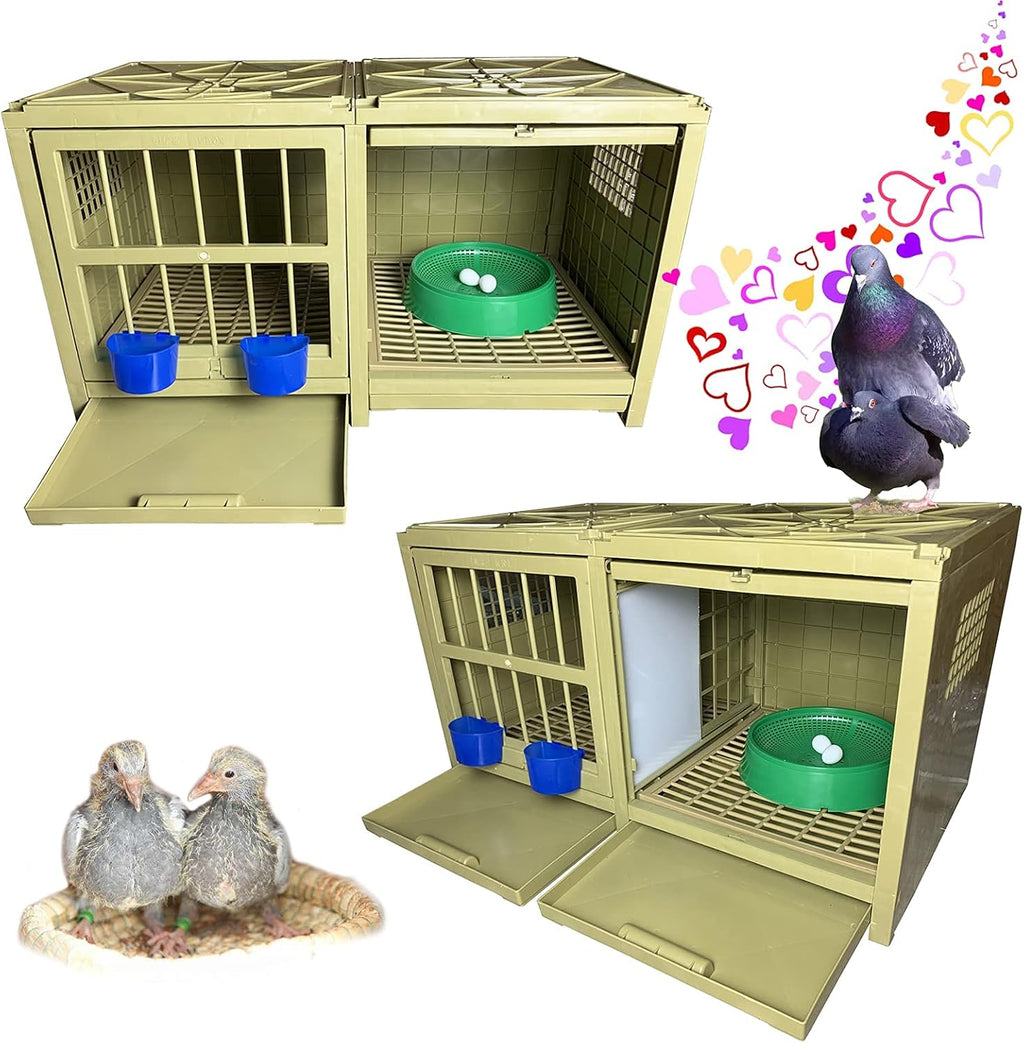 Pigeon Cage Plastic Bird Cage Nest Box Carrier Combination Package 32x18x18 Inch M891798