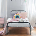 Twin XL Black Metal Bed Frame with Headboard and Footboard G134079
