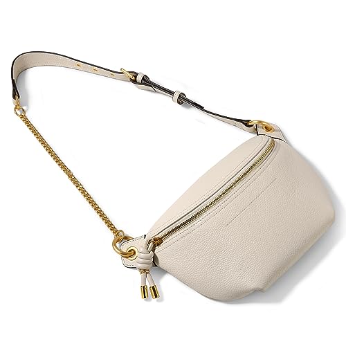 Genuine Leather Waist Packs with Chain Straps Z495