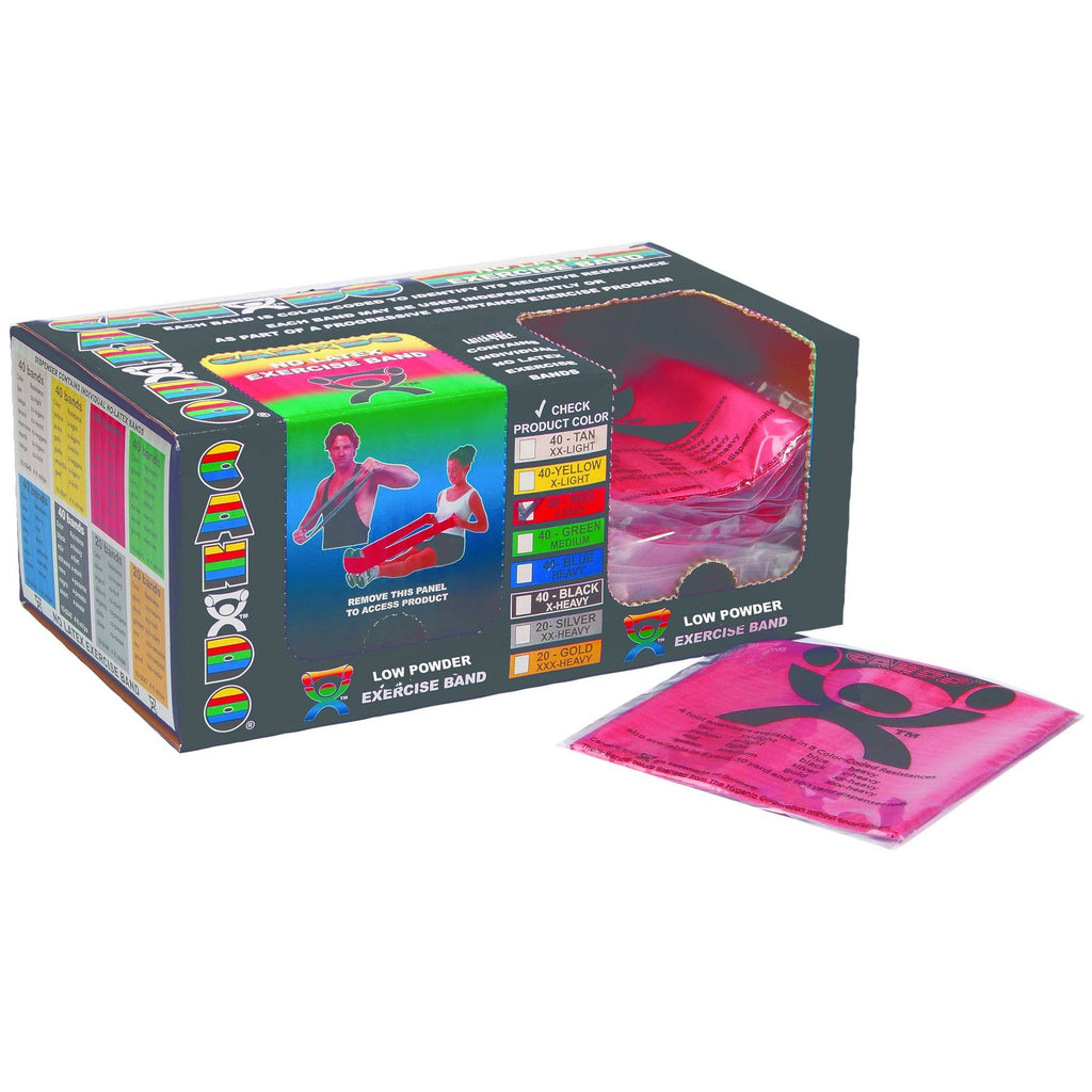 Low Powder Exercise Band - Box of 40, 5-Piece Set E33205
