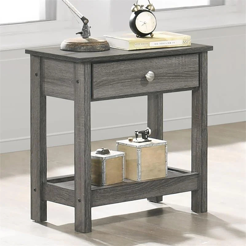 3-Piece Wood Coffee Table Set in Gray H304573