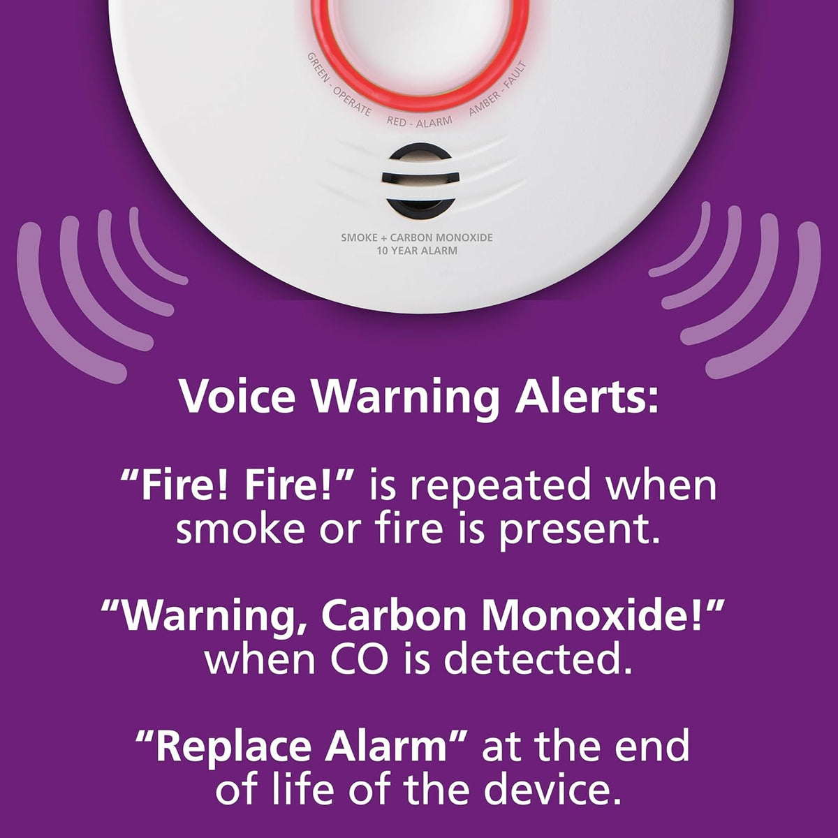2 Pack Smart Smoke & Carbon Monoxide Detector X138880