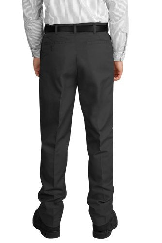 Stain Resistant Flat Front Work Pants Y419097