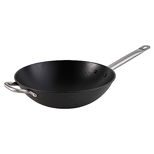 Light Cast Iron Wok 14" Black N110060