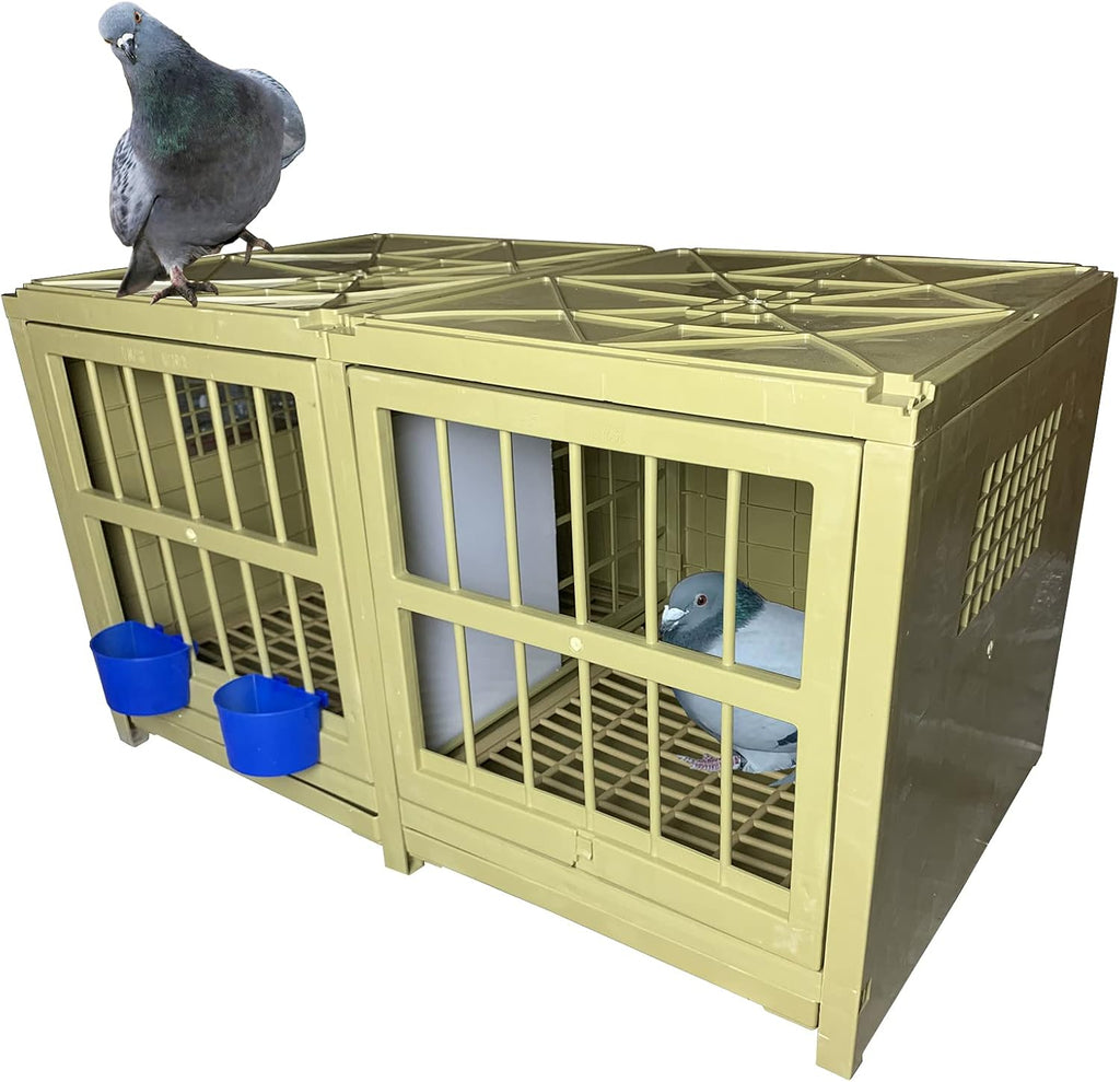 Pigeon Cage Plastic Bird Cage Nest Box Carrier Combination Package 32x18x18 Inch M891798