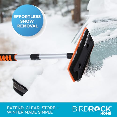 55" Extendable Snow Brush with 14" Foam Head & Detachable Scraper P425