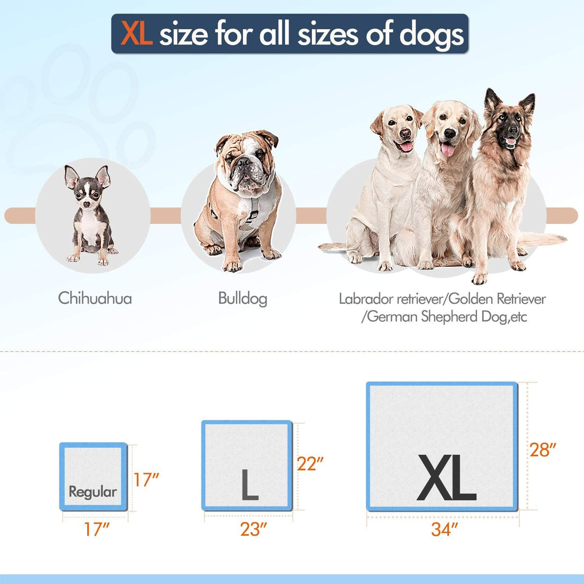XL 28x34 Disposable Polymer Pet Training Pee Pads Pack of 2 B717