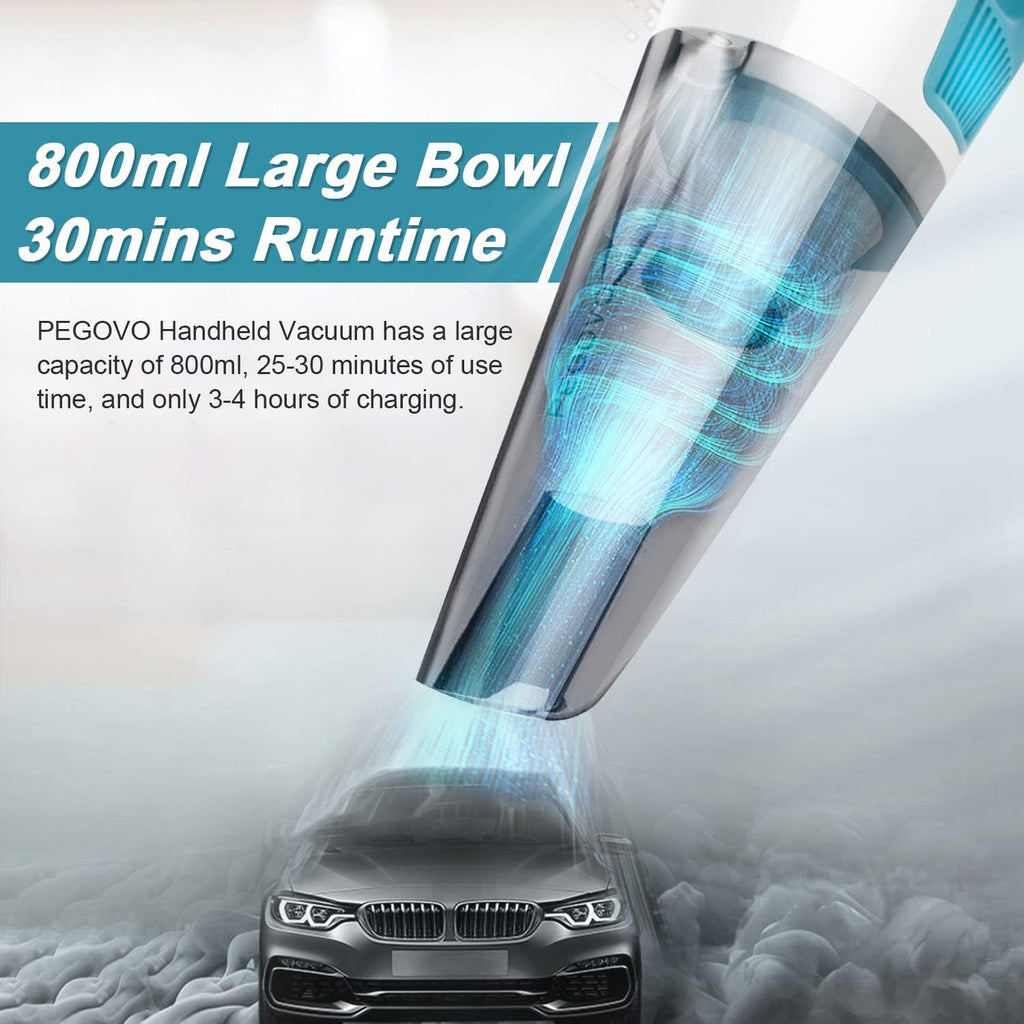 Handheld Vacuum Cordless 9000PA High Power, Rechargeable with LED, Dry/Wet, Pack of 2 I907669
