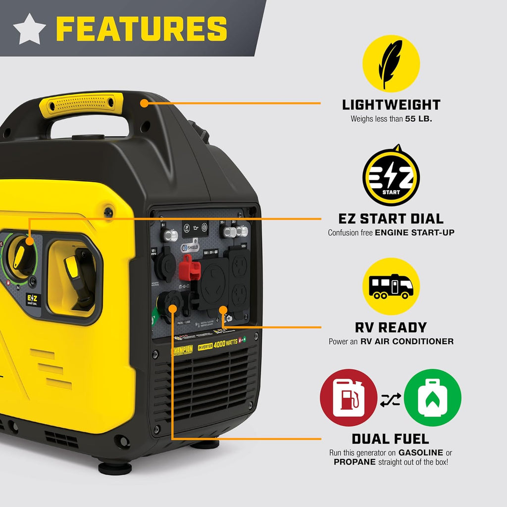 4000-Watt Dual Fuel Portable Inverter Generator K640