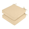 Waterproof Outdoor Chair Cushions Set of 2, Square 19 x 19 with Ties and Removable Covers L98387