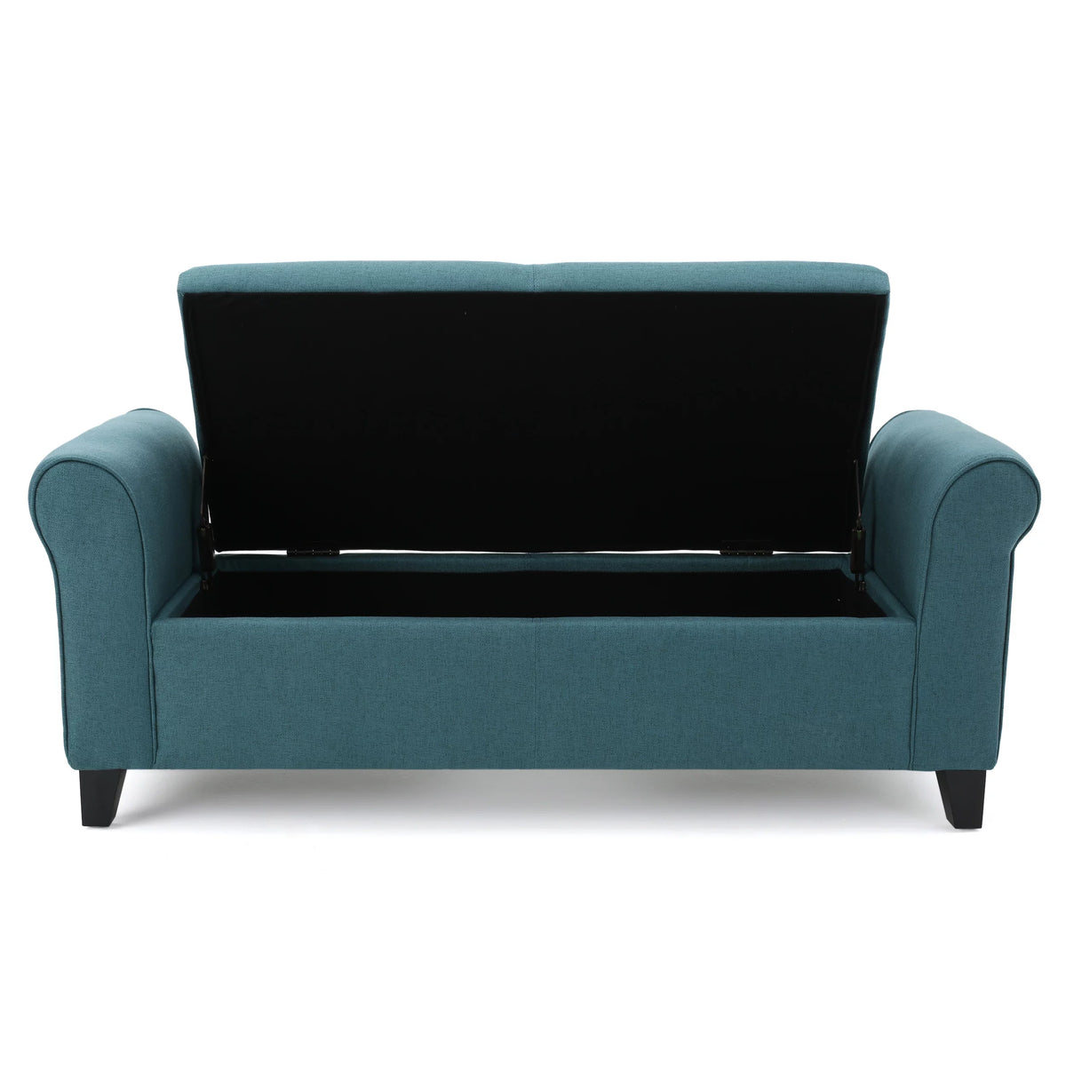 Dark Teal Upholstered Storage Ottoman C7018