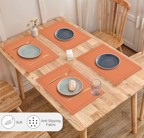 Ivory Linen Placemats Set of 6 13x19 Inch C986695