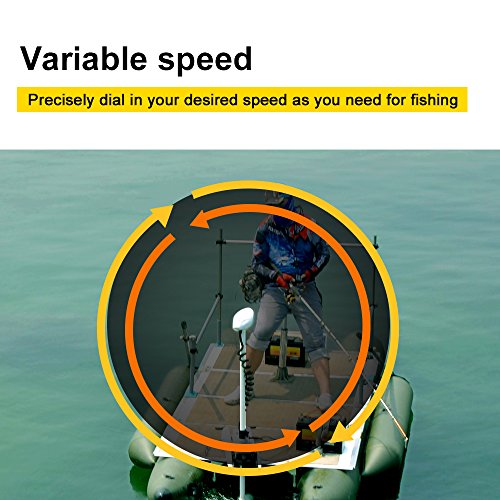 White 12V 55LBS 54inch Bow Mount Trolling Motor with Remote Control V786830