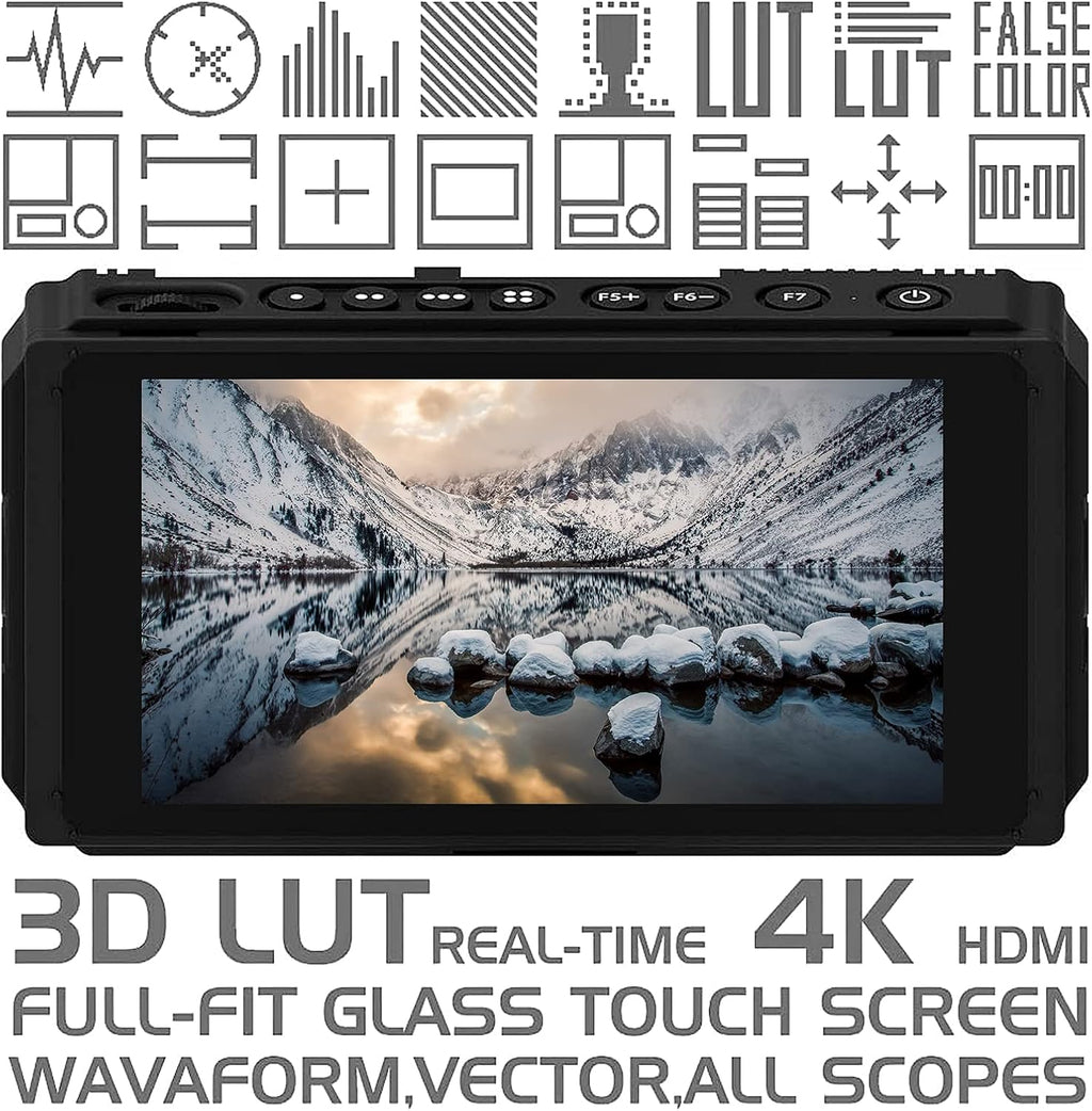 5 Inch IPS DSLR Camera Field Monitor Touch Screen 4K HDMI 3G SDI X288576