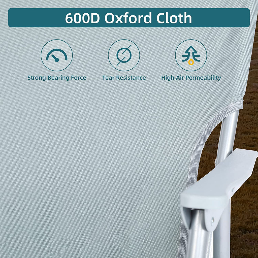 Folding Beach Lawn Chairs 600D Oxford Steel Frame K344
