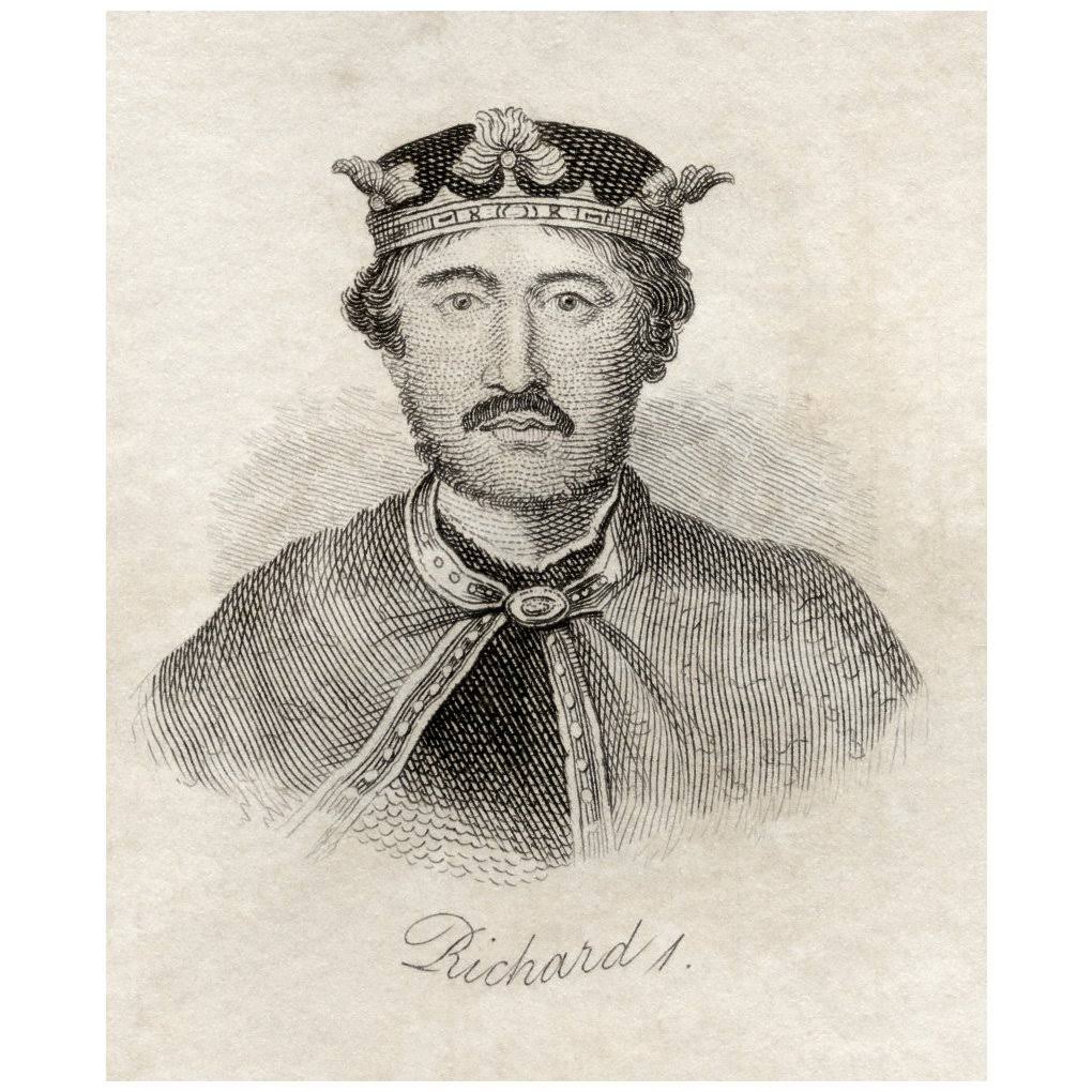 Richard I King of England from The Book Crabbs Historical Diction Poster J817